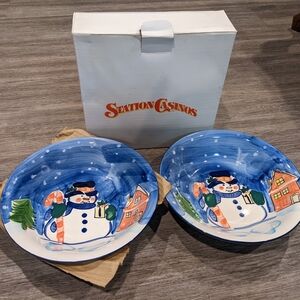 Festive Snowman Soup Bowls